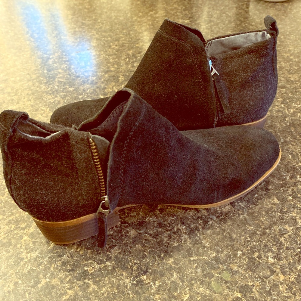 Deia Toms Black Ankle Bootie